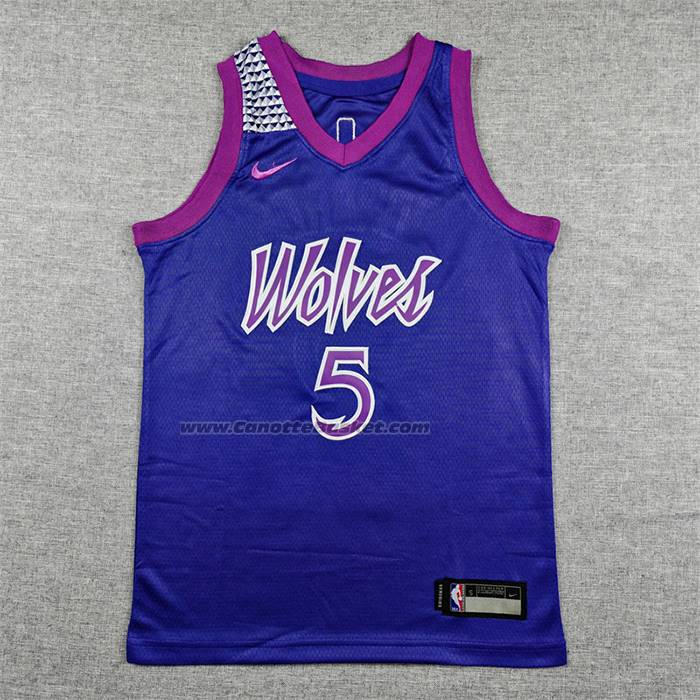 Maglia Bambino Minnesota Timberwolves Anthony Edwards No 5 Citta 2025-26 Nero